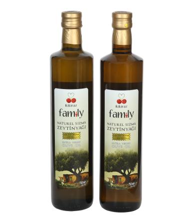 ikikiraz family Natural Extra Virgin Olive Oil 750 ml Dorika Glass Bottle X 2 Pack
