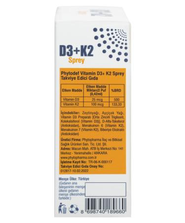 Phytodef Vitamin D3 K2 Spray - 25 ml & Vitamin B12 Spray - 25 ml & Mulvitex Multivitamin Spray - 25 ml - Buy Online on GoSupps.com