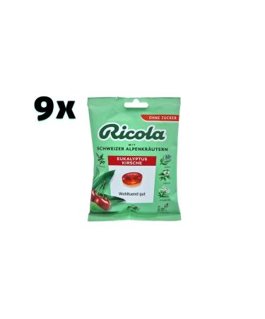 Nestle Ricola Bonbon Eucalyptus Cherry Sugar Free 75 Gr