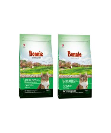 Bonnie Sterilized Chicken Cat Food 1.5 Kg X 2 Pieces