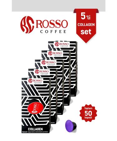 rosso coffee Collagen Capsule Coffee Set of 5 10 Pack - Compatible with Nespresso Machines