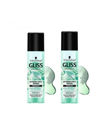 Gliss Gliss Liquid Hair Cream 200ml Nutri Balance X2