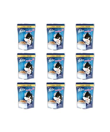 FELIX Junior Pouch Chicken Kitten Wet Cat Food 100 Gr 9 Pieces