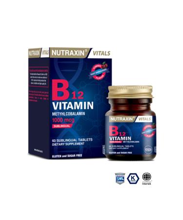 Nutraxin Vitamin B12 1000 Mcg 60 Tablets Helps Prevent Fatigue and Exhaustion - Buy Online on GoSupps.com