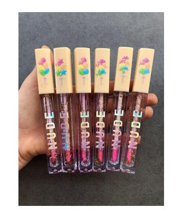 Zetmoda Lip Gloss Lip Gloss Set 6 Pieces Gold Particles