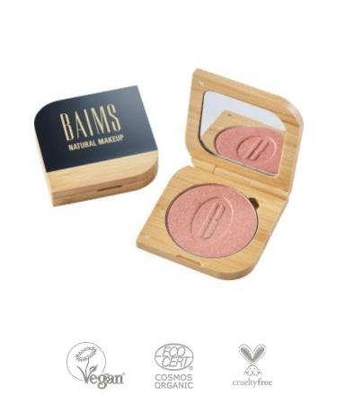 baims Highlighter Pressed Powder (PUDRA) Organic Vegan Powder 10 Warm & Glow