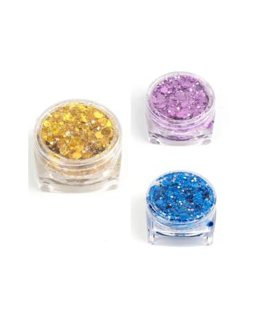 Lusso Cosmetics Gel Form Eye Hair Body Face Nail Shine Glitter Set