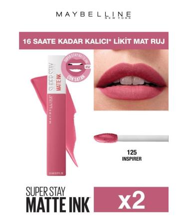 Maybelline New York Maybelline Super Matte Liquid Lipstick That Lasts All Day 125 Inspirer X2