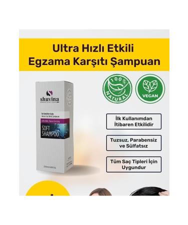 SHUVINA DERMATOLOGY CLINIC Fast Acting Shampoo Anti-Eczema Shampoo for Seborrheic Dermatitis Scalp Eczema