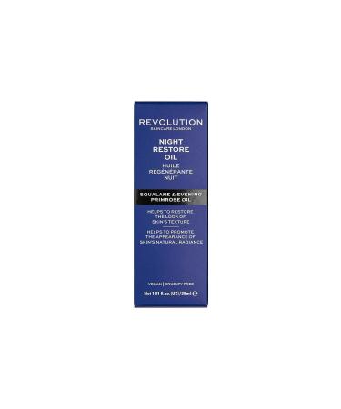 Revolution Night Restore Oil Nourishing Night Squalene Lavender Skin Care Oil 30ml - Buy Online on GoSupps.com