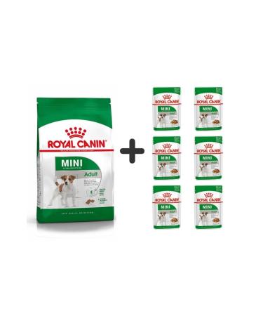 Royal Canin Mini Adult Dog Food 2 Kg + 6 Pieces Wet Food