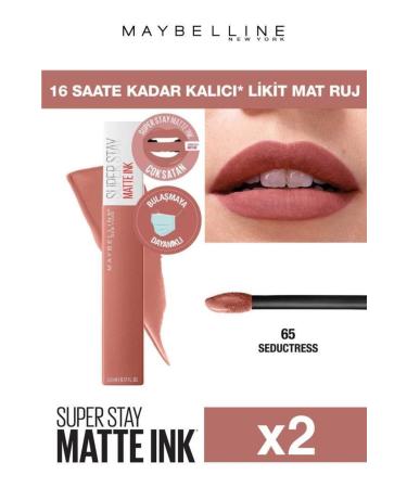 Maybelline New York Maybelline Super Matte Liquid Lipstick 65 Seductress - Nude X2