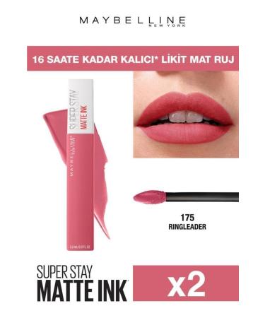 Maybelline New York Super Matte Liquid Lipstick That Lasts All Day Long 175 Ringleader X2 - Buy Online on GoSupps.com