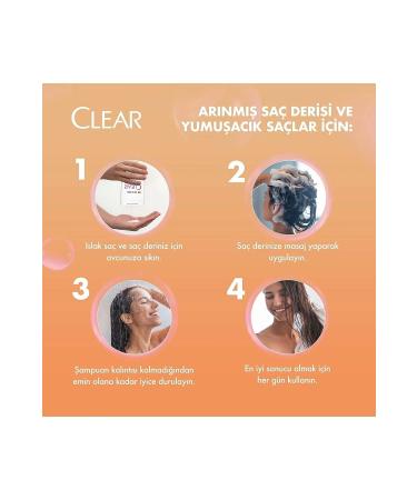 Clear Women Anti-Dandruff Shampoo Clay Therapy Purified and Soft Hair 350 ml Dm - Buy Online on GoSupps.com