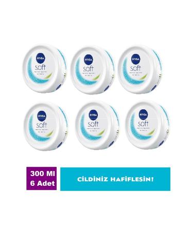 NIVEA Soft Moisturizing Care Cream 300 Ml X 6 Pieces