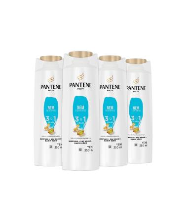 Pantene Shampoo Pro-v Moisture Therapy 3 in 1 350 ml x 4