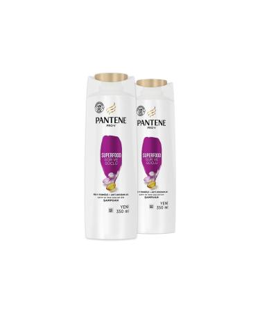 Pantene Shampoo Pro-v Superfood Lush And Shiny 350 Ml X 2