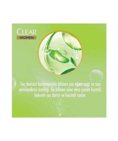 Clear Women Anti-Dandruff Shampoo Herbal Synthesis Aloe Vera & Tea Tree Oil 350 ml - Buy Online on GoSupps.com