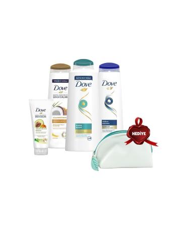 Dove Shampoo 600 Ml 400 Ml 350 Ml And Hair Conditioner Avocado Gift Bag