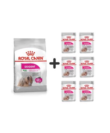 Royal Canin Mini Exigent Dog Food 3 Kg + 6 Pieces Wet Food