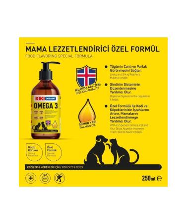 Kiki Excellent Omega 3 Cat and Dog Salmon Oil 250ml - Buy Online on GoSupps.com