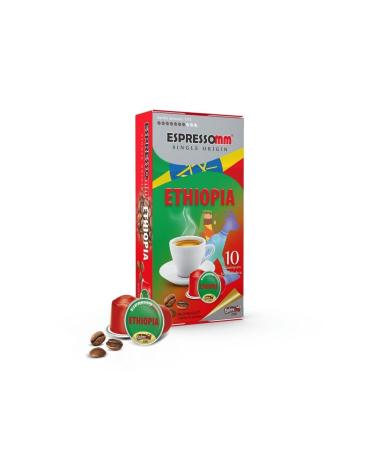 ESPRESSOMM Single Origin Ethiopia Aluminum Coffee Capsules (10 Pieces) - Nespresso Compatible*