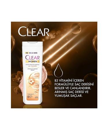 Clear Women Anti-Dandruff Shampoo Clay Therapy Purified and Soft Hair 350 ml Dm