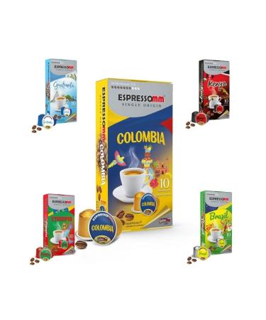 ESPRESSOMM Single Origin Mixed Aluminum Capsule Coffee (10 PCS) - Nespresso Compatible*