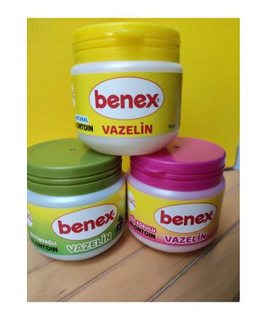 Benex Vaseline 125 gr Rose Scented + 125 gr Olive Oil + 125 gr Natural Vaseline Skin Care Moisturizing Cream