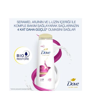 Dove Ultra Care Hair Care Shampoo Long Hair Therapy For Long Damaged Hair 400 Ml - Buy Online on GoSupps.com