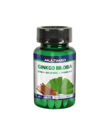 Multimed Ginkgo Biloba Red Korean Ginseng B12 Vitamin 60 Tablets