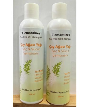 Clemantine Tea Tree Oil Hair and Body Shampoo 2 X 250 Ml