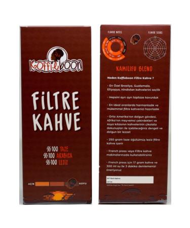 KOFFIEBOON Coffee Beans - Dark Roast Series - Unground - 1kg - 4 X 250 Gr -