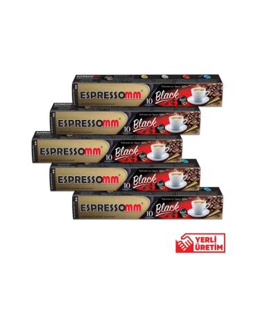 ESPRESSOMM Nespresso Compatible Black Capsule Coffee (50 PCS)