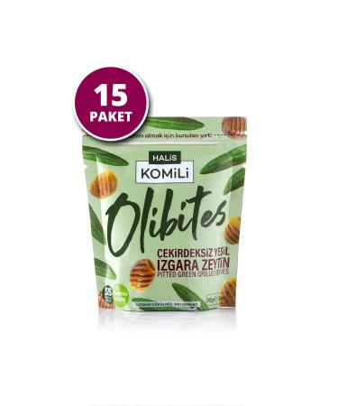 Komili Olibites Pitted Grilled Green Olives 15x30g