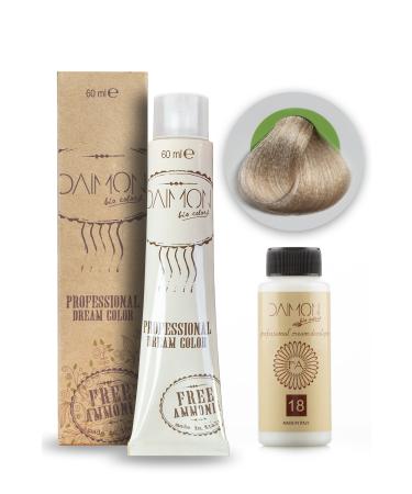 DAIMON Ammonia Free (Fa) 10.21 Hair Dye + 60 Ml Ammonia Free Oxidant 18 Vol.