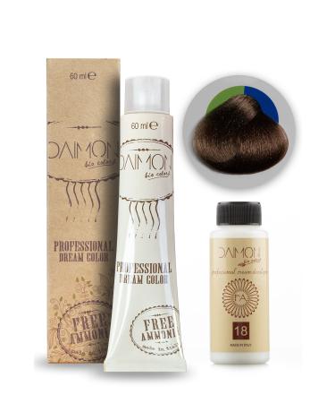 DAIMON Ammonia Free (Fa) 7/0 Blonde Hair Dye + 60 Ml Ammonia Free Oxidant