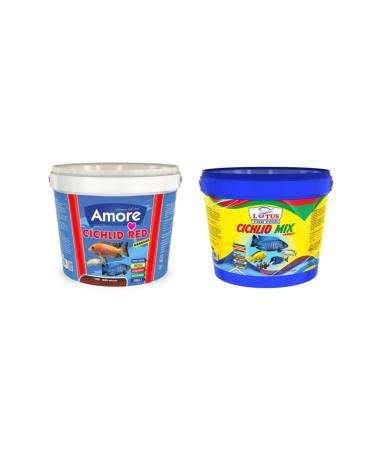 AMORE Cichlid Red Bucket Lotus Cichlid Mix Bucket 3 Kg