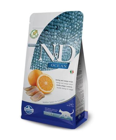 N & D Ocean Grain Free Herring Fish & Orange Cat Food 1.5 kg