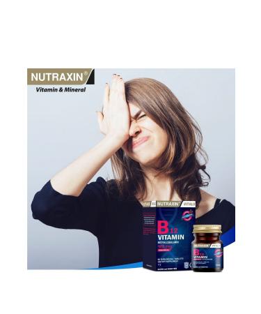 Nutraxin Vitamin B12 1000 Mcg 60 Tablets Helps Prevent Fatigue and Exhaustion - Buy Online on GoSupps.com