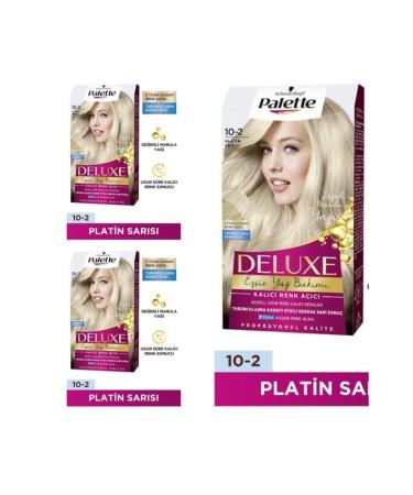 Palette Deluxe Hair Dye 10-2 Platinum Blonde 3 Pieces