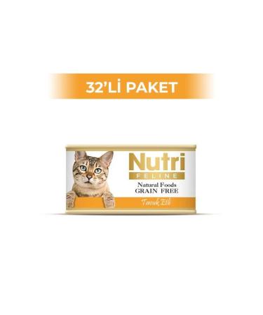 Nutri Feline Grain-Free Chicken Adult Cat Canned Food 85 Gr 32 Pieces