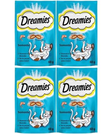 Dreamies Salmon Cat Reward Food 60 Gr 4 Pieces