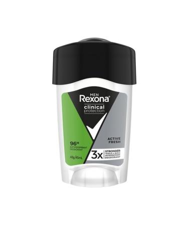 Rexona Men Clinical Protection Stick Deodorant Active Fresh Up to 96 Hours Protection 45 Ml X2 Pieces - Buy Online on GoSupps.com
