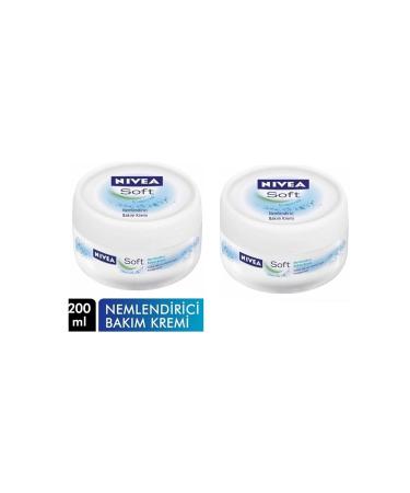 NIVEA Soft Cream 200 Ml Moisturizing Care Face Cream 4005808890507 (2 Pieces)