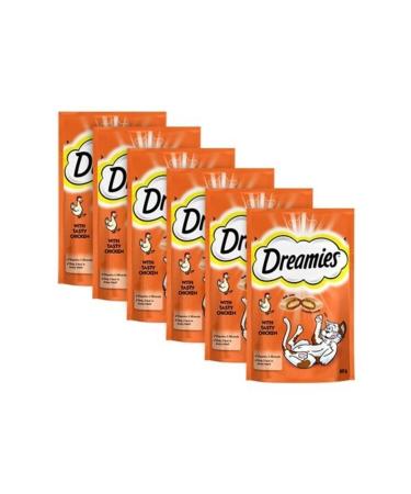 Dreamies Chicken Cat Reward Food 60 Gr 6 Pieces