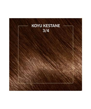 Wella Koleston Kit Hair Dye 3/4 Dark Chestnut - Buy Online on GoSupps.com