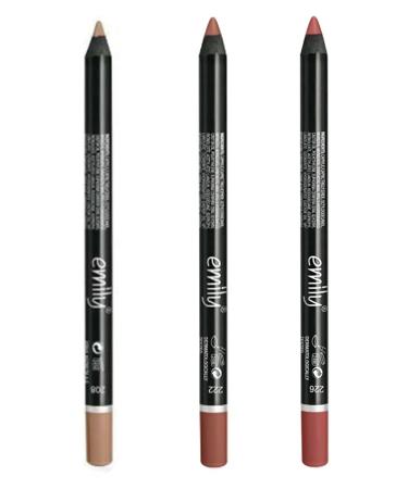 Golden Rose Emily Lip Pencil 3 'Pack No: 208-222-226