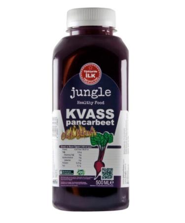 Jungle Healthy Food - Beetroot Kvass - 500 Ml. - Spicy - Fermented Beetroot Drink