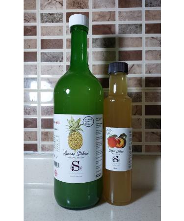 Suheylaana Natural Pineapple Vinegar 1000 Ml And Peach Vinegar 250 Grams